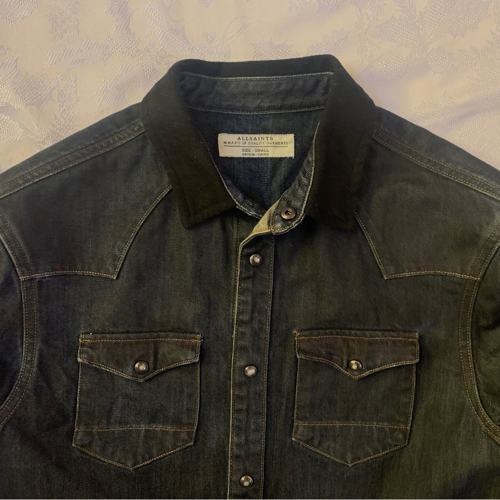 All saints men’s denim shirt